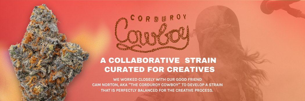 Corduroy Cowboy THCa Flower Strain Banner